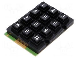 Keypad: plastic | No.of butt: 12 | none | plastic | 200mΩ | 1N | 20mA