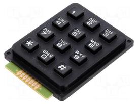 Keypad: plastic | No.of butt: 12 | none | plastic | 200mΩ | 1N | 20mA
