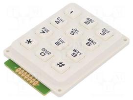 Keypad: plastic | No.of butt: 12 | none | plastic | 200mΩ | 1N | 20mA