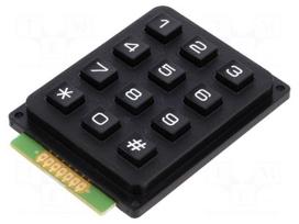 Keypad: plastic | No.of butt: 12 | none | plastic | 200mΩ | 1N | 20mA