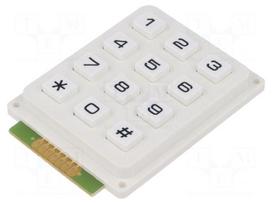 Keypad: plastic | No.of butt: 12 | none | plastic | 200mΩ | 1N | 20mA