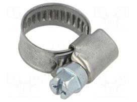Worm gear clamp | W: 9mm | Clamping: 10÷16mm | chrome steel AISI 430