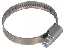 Worm gear clamp | W: 9mm | Clamping: 32÷50mm | chrome steel AISI 430