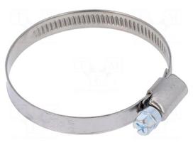 Worm gear clamp | W: 9mm | Clamping: 40÷60mm | chrome steel AISI 430