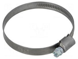 Worm gear clamp | W: 9mm | Clamping: 50÷70mm | chrome steel AISI 430