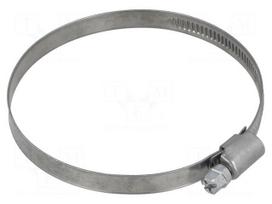 Worm gear clamp | W: 9mm | Clamping: 70÷90mm | chrome steel AISI 430