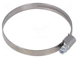 Worm gear clamp | W: 9mm | Clamping: 60÷80mm | chrome steel AISI 430
