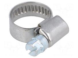 Worm gear clamp | W: 9mm | Clamping: 8÷16mm | chrome steel AISI 430