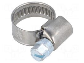 Worm gear clamp | W: 9mm | Clamping: 10÷16mm | chrome steel AISI 430