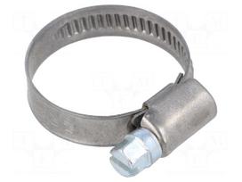 Worm gear clamp | W: 9mm | Clamping: 20÷32mm | chrome steel AISI 430