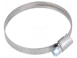 Worm gear clamp | W: 9mm | Clamping: 50÷70mm | chrome steel AISI 430