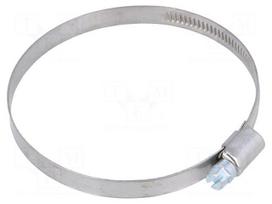 Worm gear clamp | W: 9mm | Clamping: 70÷90mm | chrome steel AISI 430