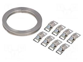 Worm gear clamp | W: 8mm | chrome steel AISI 430 | Man.series: EB | W2