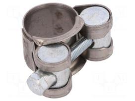 T-bolt clamp | W: 18mm | Clamping: 17÷19mm | chrome steel AISI 430