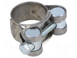 T-bolt clamp | W: 18mm | Clamping: 23÷25mm | chrome steel AISI 430