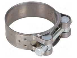T-bolt clamp | W: 22mm | Clamping: 52÷55mm | chrome steel AISI 430