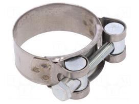 T-bolt clamp | W: 20mm | Clamping: 10÷43mm | chrome steel AISI 430