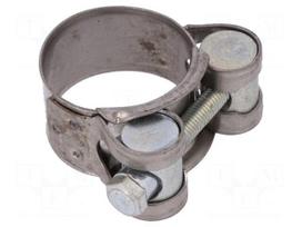 T-bolt clamp | W: 18mm | Clamping: 26÷28mm | chrome steel AISI 430