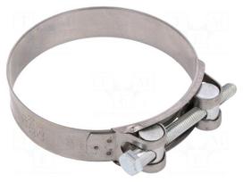 T-bolt clamp | W: 24mm | Clamping: 98÷103mm | chrome steel AISI 430