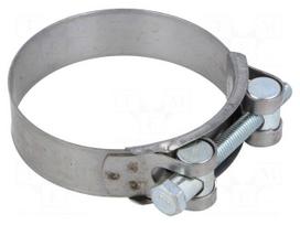 T-bolt clamp | W: 24mm | Clamping: 80÷85mm | chrome steel AISI 430