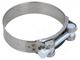 T-bolt clamp | W: 24mm | Clamping: 86÷91mm | chrome steel AISI 430