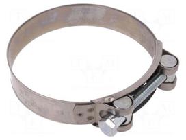 T-bolt clamp | W: 24mm | Clamping: 104÷112mm | chrome steel AISI 430