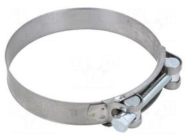 T-bolt clamp | W: 24mm | Clamping: 113÷121mm | chrome steel AISI 430