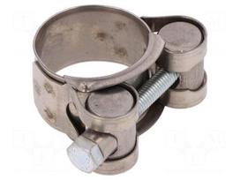T-bolt clamp | W: 18mm | Clamping: 23÷25mm | chrome steel AISI 430