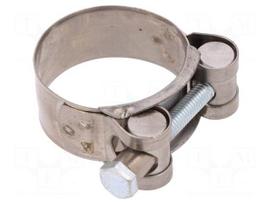 T-bolt clamp | W: 20mm | Clamping: 36÷39mm | chrome steel AISI 430
