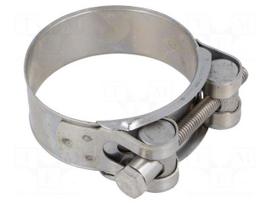T-bolt clamp | W: 22mm | Clamping: 52÷55mm | chrome steel AISI 430