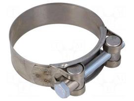 T-bolt clamp | W: 24mm | Clamping: 68÷73mm | chrome steel AISI 430