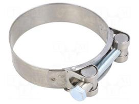 T-bolt clamp | W: 24mm | Clamping: 80÷85mm | chrome steel AISI 430
