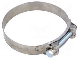 T-bolt clamp | W: 24mm | Clamping: 113÷121mm | chrome steel AISI 430