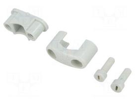 Fixing clamp | Cable P-clips | ØBundle : 5÷14mm | W: 12mm | light grey