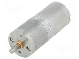Motor: DC | with gearbox | LP | 6VDC | 2.4A | Shaft: D spring | 15rpm