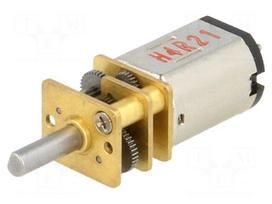 Motor: DC | with gearbox | HPCB 12V | 12VDC | 750mA | Shaft: D spring