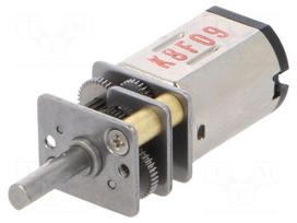 Motor: DC | with gearbox | HP | 6÷12VDC | 1.5A | Shaft: D spring | 85rpm