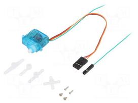 Motor: servo | 4.8÷6VDC | micro | analogue | 6g | 20x8.3x19.3mm | plastic