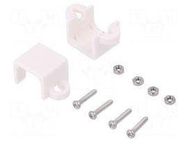 Bracket | white | Pcs: 2 | Holder mat: plastic