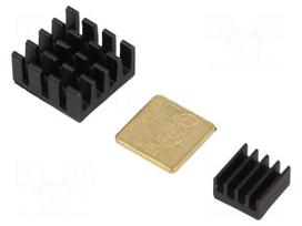 Aluminium,black | Pcs: 3 | Application: ARDUINO,Raspberry Pi