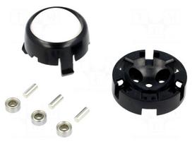 Ball casters | Kit: ball,housing | screw | Ø: 34mm | Tip mat: plastic