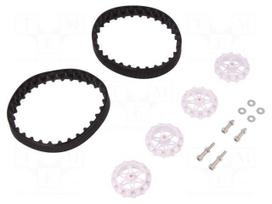 Tracks | Shaft: D spring | Pcs: 2 | push-in,screw | Ø: 35mm | W: 14.6mm