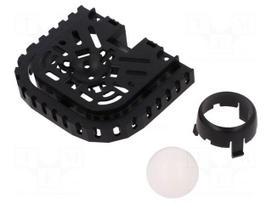 Ball casters | white | Kit: ball,housing | push-in | Tip mat: plastic