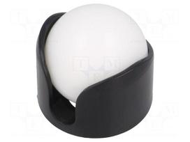 Ball casters | screw | Ø: 25.4mm | Tip mat: plastic | H: 27.9mm