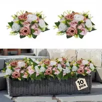 VEVOR gėlių rutuliai vestuviniams centriniams staliukams 24 cm rožinis ir baltas