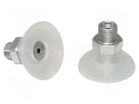 Suction cup | Silicone SI | 30mm | Mounting: G1/8-AG | 7.9g | 34N