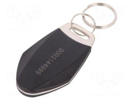 RFID pendant | black | 100÷150kHz | Mat: metal,plastic | 64bit | 12g