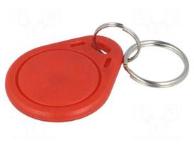 RFID pendant | ISO/IEC14443-3-A | red | 13.56MHz | Mat: plastic | 4g