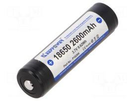 Re-battery: Li-Ion | 18650,MR18650 | 3.7V | 2600mAh | Ø18.7x69mm