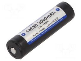 Re-battery: Li-Ion | 18650,MR18650 | 3.7V | 3000mAh | Ø18.7x68.5mm